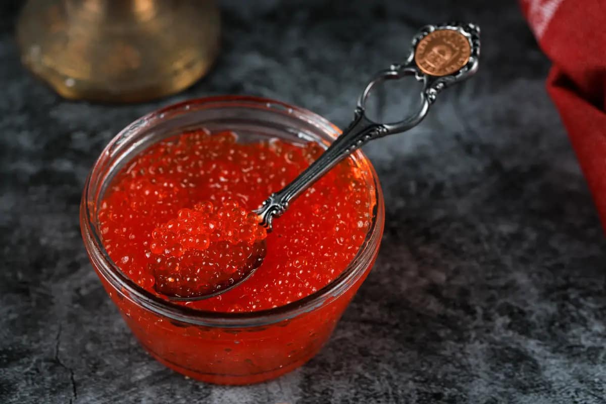  Red Caviar per kg (Salmon Roe) Juicy Gluten Trans Fat Free Contain Omega 3 Iodine 